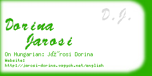 dorina jarosi business card